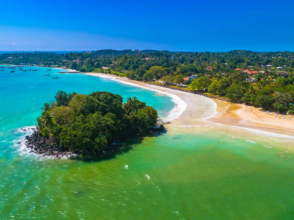 Les pieds dans l’eau à Weligama