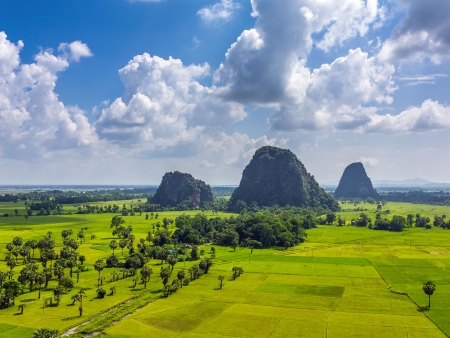 Les paysages naturels de la région de Hpa An