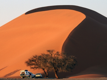 Dunes rougeoyantes